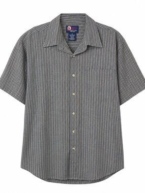 Trading Company Vintage Plaid Button Up Shirt Mens Medium Cotton Blend Casual